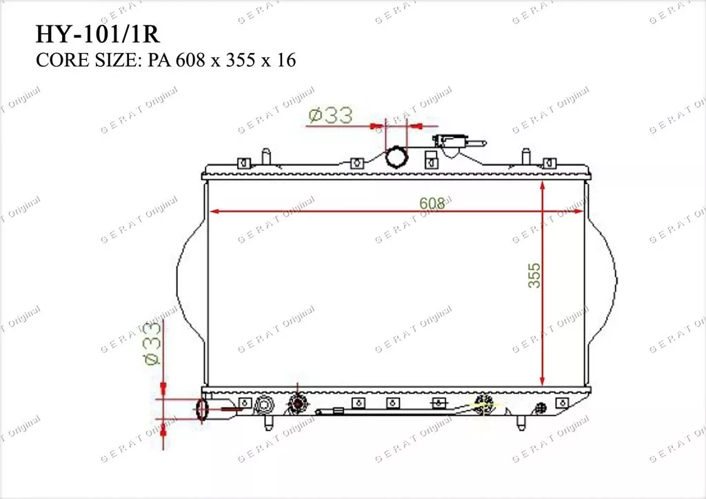 Gerat радиатор основной HY-101/1R