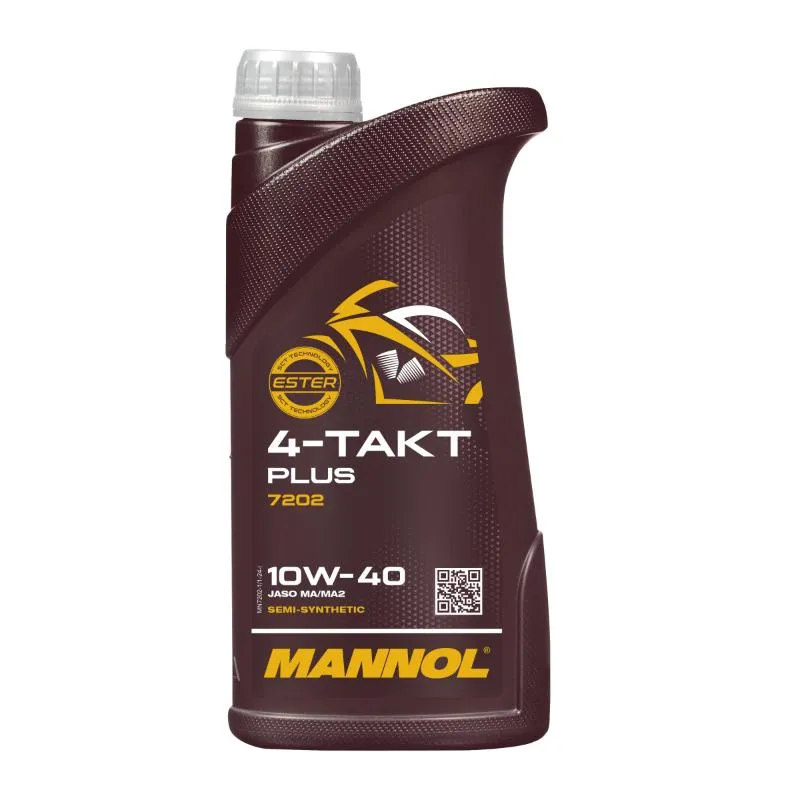 Масло моторное для мото и спецтехники MANNOL 4-Takt Plus 10W-40 SL 7202 1 л